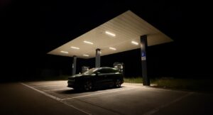 Schnellladepark des Beleuchtungsausbaus in Deutschland.